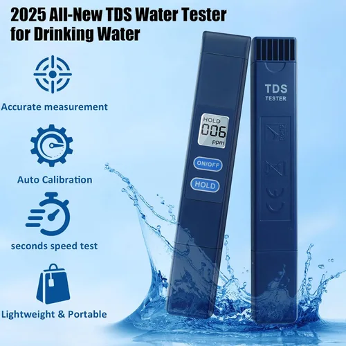 Miniatura 5 de TDS Medidor digital de agua, probador de calidad del agua, probador de agua para agua potable, preciso y fiable, 0-9990 PPM, ideal para el hogar