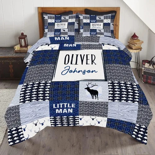 Miniatura 14 de ENCYCOM Edredón personalizado de oso bosque, edredón de animales del bosque, mejor juego de edredón decorativo único para cama colgante en la pared