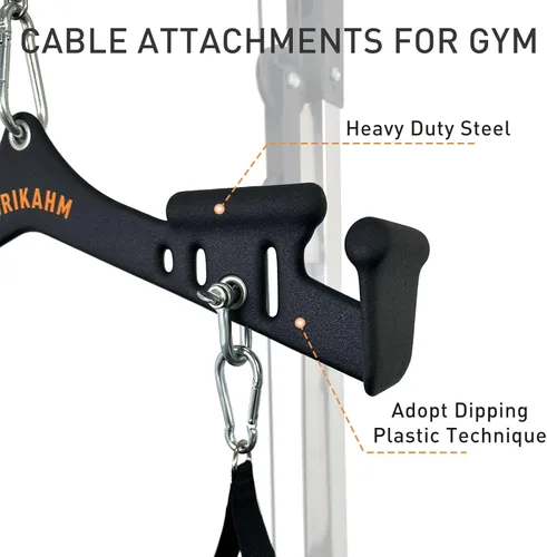 Miniatura 3 de Accesorios de tracción LAT de agarre múltiple, barra desplegable LAT, accesorio de máquina de cable para entrenamiento de músculos de la espalda