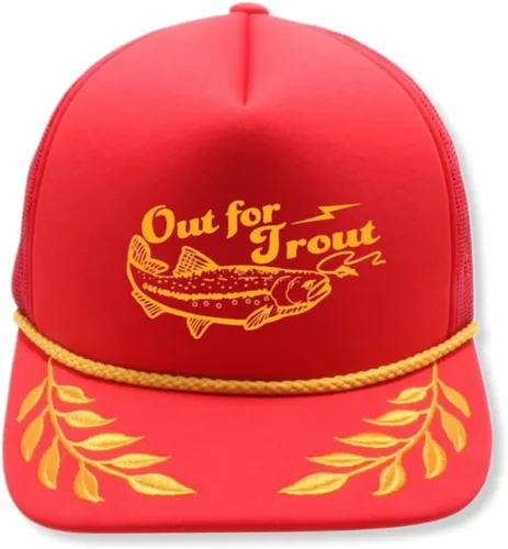 Miniatura 2 de ThatsRad Out for Trout Corduroy Snapback Sombrero Gorra Pesca con Mosca Pescador