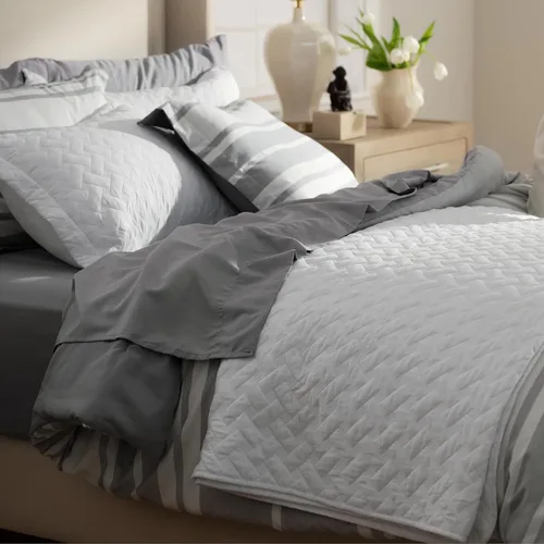 Miniatura 5 de Bedsure Colchas Tamaño King Extra Grande - Cubrecamas Ligeras Tamaño King Extra Grande con Patrón de Tejido de Canasta, Ropa de Cama Suave de 02
