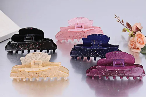 Miniatura 8 de Fashion & Lifestyle Pinza para el cabello de 5 pulgadas para mujeres y niñas, grande, pinza bastante fuerte, pasador antideslizante, agarre hacia