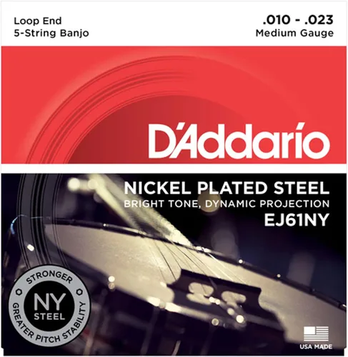 Miniatura 11 de D'Addario Cuerdas para banjo tenor, bronce fosforado, EJ55, calibre medio 9-30, juego de 5 cuerdas, paquete de 1