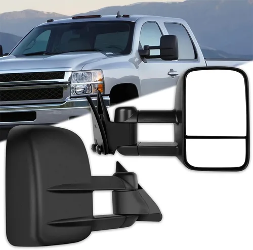 Miniatura 9 de Juego de montaje de espejos laterales Compatible con 1987-2002 para Jeep Wrangler con puerta media, plegable manual, espejo negro manual texturizado