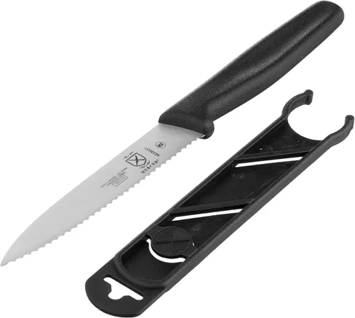 Miniatura 2 de Mercer Culinary Cuchillo de barra ondulada de punta puntiaguda, borde 4, negro