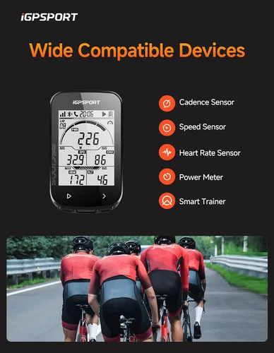 Miniatura 6 de iGPSPORT BSC100S Computadora GPS para Bicicleta Inalámbrica, Pantalla LCD de 2.6'' 40H Recargable Impermeable Computadora de Ciclismo Bluetooth ANT+
