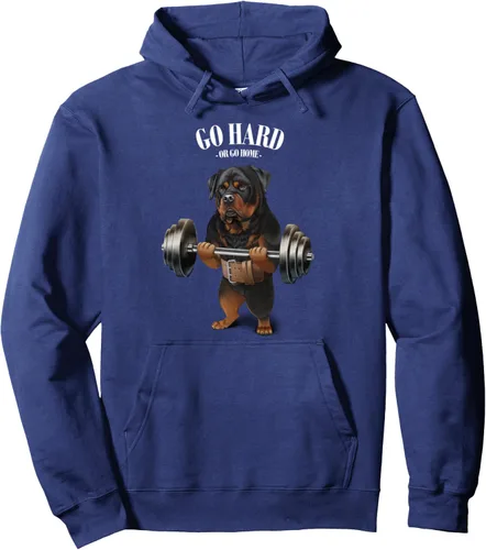 Miniatura 11 de Rottweiler - Sudadera con capucha para levantamiento de pesas y gimnasio, Negro, S