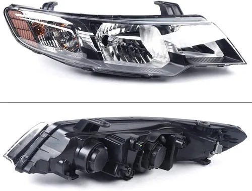 Miniatura 7 de Para 2010-2013 Kia Forte/Forte Koup EX LX SX lado izquierdo del conductor halógeno faro delantero reemplazo negro carcasa transparente lente 12V