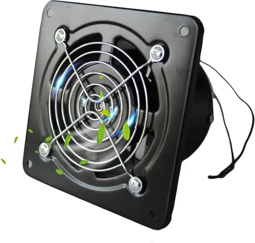 Extractor de pared de 4 pulgadas, 20 W, 117 CFM, potente extractor de ventilación con válvula de retención antirretorno para ventana, baño, conducto