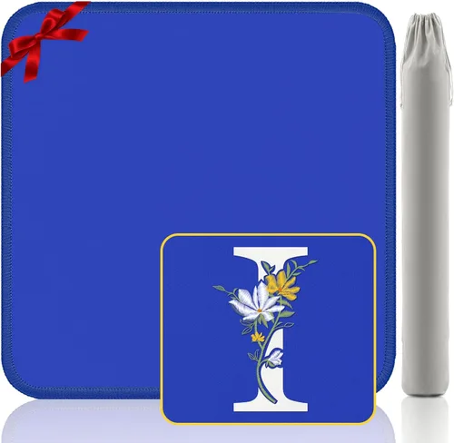 Miniatura 49 de Tapete Mahjong para mesa, neopreno antideslizante con reducción de ruido, 32.4 x 32.4 pulgadas, azul, perfecto para mahjong americano, póker