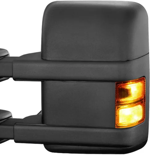 Miniatura 5 de HERCOO Lentes de luz de marcador de espejo lateral ámbar con LED Compatible con señal de giro de repuesto del mercado posterior para F250 F350 F450