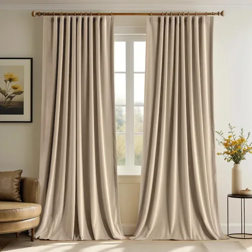 Miniatura 10 de MIULEE Cortinas de Terciopelo Negro de 84 Pulgadas de Largo 2 Paneles - Cortinas de Ventana con Pliegues Pinzados de Lujo que Oscurecen