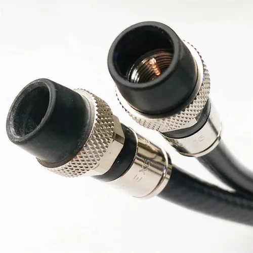 PHAT SATELLITE INTL - Cable coaxial RG6 de 100 pies (negro), bota meteorológica, UL ETL, CMR CATV, ignífugo, audio satelital, video, HD, conectores