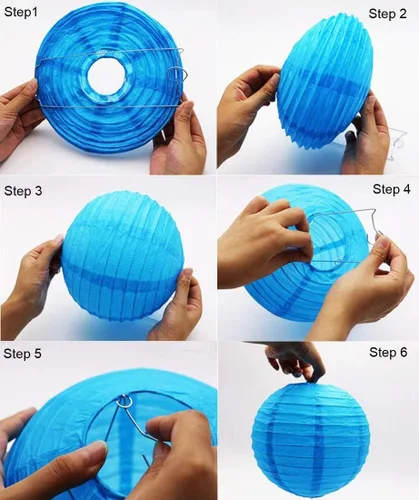 Miniatura 4 de 12 linternas de papel amarillas de 6, 8, 10 y 12 pulgadas, de tamaños mixtos, decorativas, chinas, japonesas, colgantes, redondas, lámparas de papel