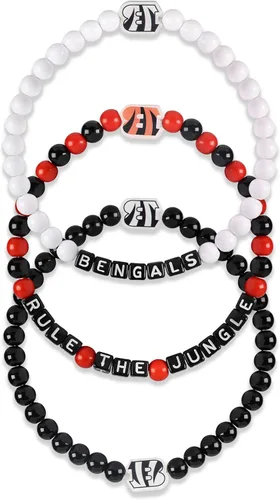 Miniatura 17 de FOCO NFL unisex-adult NFL Team Logo Officially Licensed 3-Pack Beaded Friendship Bracelets Cuentas