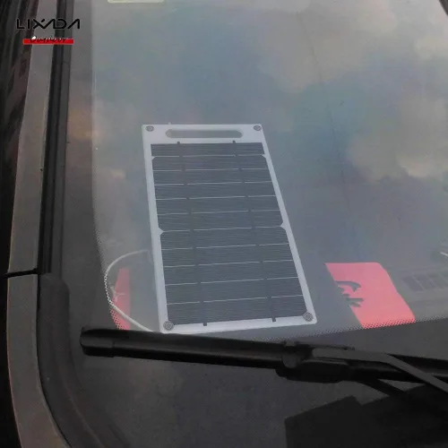 Miniatura 5 de Lixada Cargador de panel solar Puerto USB portátil de alta potencia en forma de papel monocristalino de silicona para teléfono celular Camping