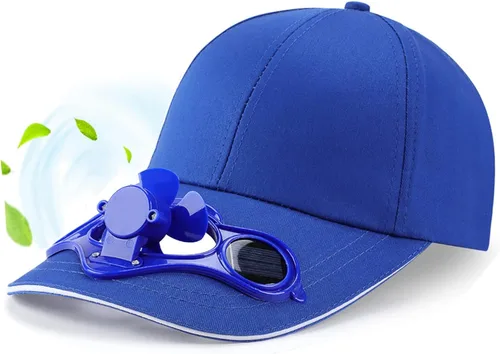 Gorra de ventilador de energía solar, gorra de béisbol y golf que enfría tu cara en el sol caluroso verano