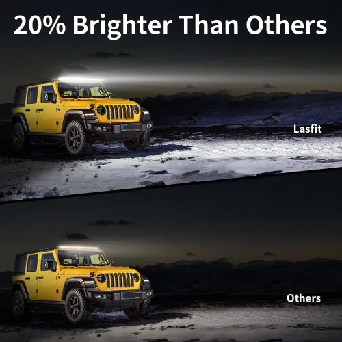 Miniatura 3 de LASFIT Barra de luz LED de 42 pulgadas, impermeable IP67, haz combinado puntual y de inundación, luz de conducción todoterreno para Wrangler, Blanco