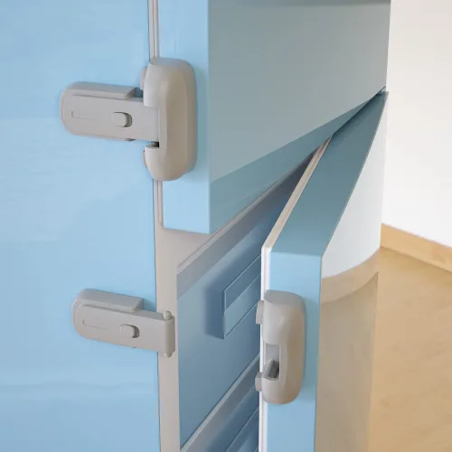 SAFELON Cerradura de seguridad para nevera, 2 unidades, para nevera, congelador, a prueba de niños, protege los refrigeradores con tiras de sellado