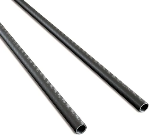 Miniatura 15 de 2 piezas Tubo de Fibra de Carbono 6 mm x 4 mm x 420 mm, 6 ~ 50 mm Disponible, 3 K rollo Envuelto Twill Mate Acabado.