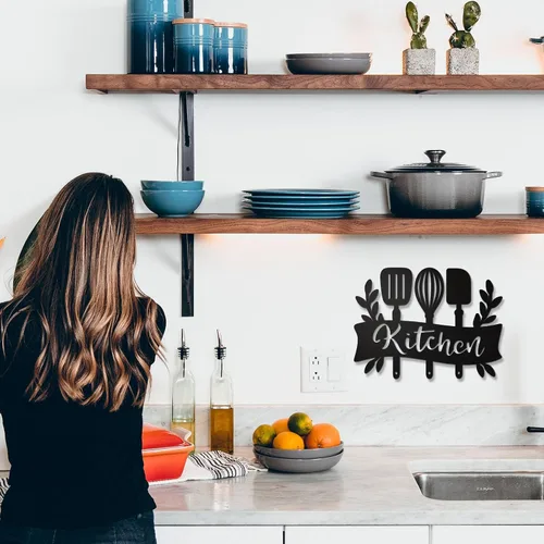 Miniatura 2 de Zzbakress Letrero de madera para cocina, decoración rústica de cocina de granja (estilo 2)