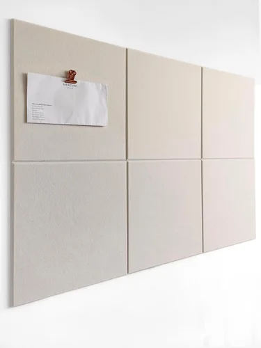 Miniatura 23 de Tabla de corcho alternativa de 24 x 36 pulgadas, paquete de 6 azulejos de pared de fieltro con pestañas adhesivas extraíbles seguras, tableros