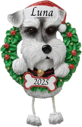 Miniatura 29 de Adornos personalizados para árbol de Navidad 2024 para mascotas – Razas de perros Beagle – Adorno personalizado de Feliz Navidad – Recuerdo