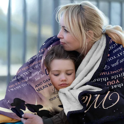 Miniatura 5 de Manta de hija con texto en inglés «To My Mom», regalos significativos para mamá de 60 x 50 pulgadas, mantas de forro polar, regalos de cumpleaños