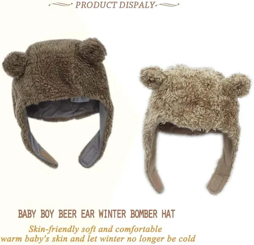 Miniatura 3 de Keepersheep Sombrero de invierno para bebé, gorro con oreja, gorro de trooper con orejas