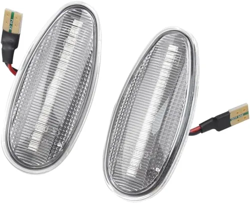 Marcador lateral secuencial dinámico LED MR522027 para Mitsubishi Outlander Lancer Galant Pajero Shogun MK3 Sport K9 2003 2004 2005 2006, Lentes