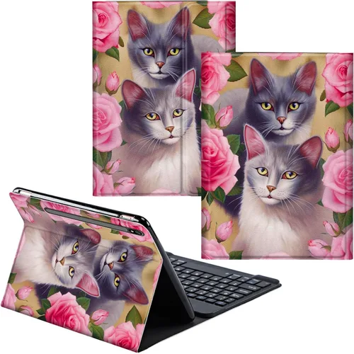 Miniatura 25 de Funda para Samsung Galaxy Tab S6 Lite 2022/2020 Teclado inalámbrico desmontable y cubierta de cuero PU Funda protectora para Samsung Galaxy Tab S6