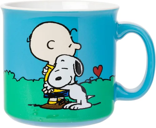 Miniatura 8 de Silver Buffalo Snoopy de Navidad de Peanuts, galletas y cacao, delicias festivas de Snoopy, taza grande de cerámica estilo cámper, 20 onzas Peanuts