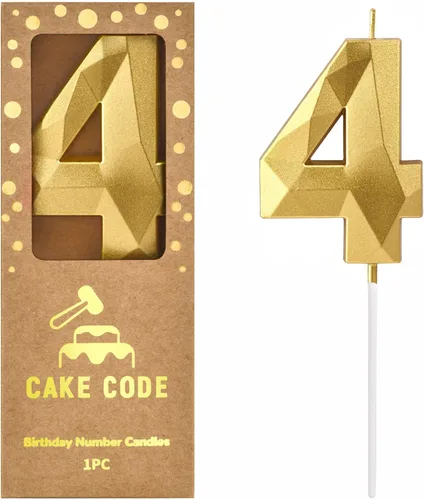 Miniatura 17 de Velas de 7 cm de Oro Cristal Número 17 para Pastel de Cumpleaños, Velas de Oro y Número para Celebración de Fiesta
