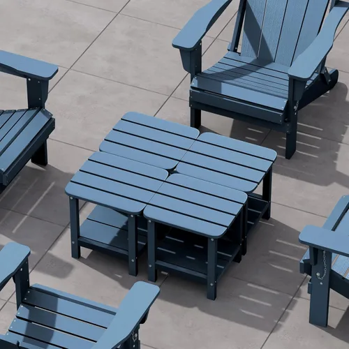 Miniatura 37 de SERWALL Mesa Adirondack de exterior - Mesa auxiliar gris