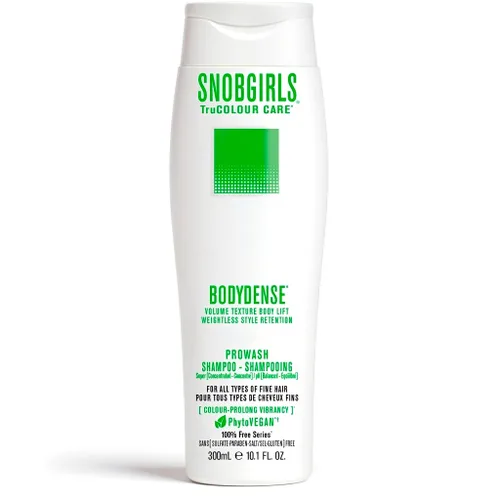 SNOBGIRLS BODYDENSE - Champú voluminizador para cabello fino o flácido - Limpiador ligero sin sulfatos con ceramidas y aceite de argán - Fórmula