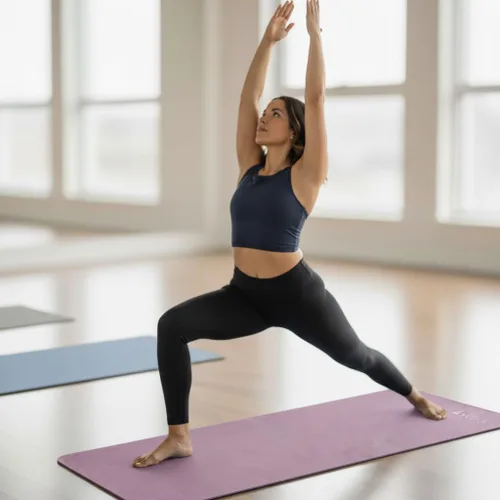 Miniatura 6 de Wellrox Toalla de microfibra para esterilla de yoga con agarre, ultra absorbente, súper suave y de secado rápido, toalla de yoga caliente Lavanda