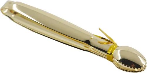 Miniatura 6 de HINMAY Pinzas para servir chapadas en oro de 4 pulgadas, pinzas de cubo de azúcar de acero inoxidable, minipinzas para hielo, juego de 4
