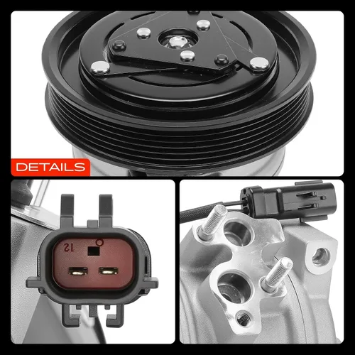 Miniatura 9 de A-Premium Compresor A/C con embrague compatible con Dodge Caravan 2.4L 2004-2007