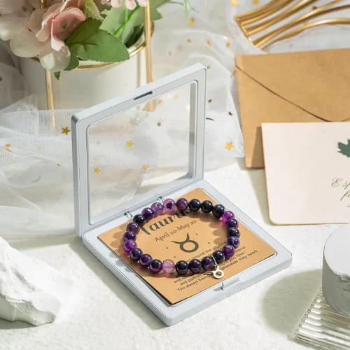 Miniatura 5 de WATINC Pulseras de constelación del zodiaco Leo Virgo Libra, Sagitario, Escorpio, Capricornio, Acuario, Piscis, Aries, Tauro, Géminis, cáncer
