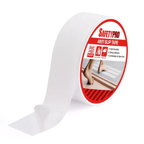 Cinta antideslizante transparente, cinta de agarre impermeable de 2 pulgadas x 50 pies, cinta de seguridad de tracción fuerte para escaleras, uso en