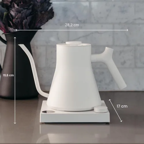 Miniatura 6 de Fellow Stagg EKG Pro - Hervidor eléctrico de cuello de cisne, para verter café y té, calentamiento rápido, control preciso de temperatura, Blanco
