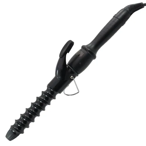 Miniatura 7 de Rizador de cerámica de 1.25 pulgadas para rizos y ondas hinchables, doble voltaje para viajes, barril largo para cabello corto y largo