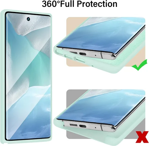 Miniatura 7 de Funda de silicona líquida compatible con Galaxy Note 20, protección de cuerpo completo de goma de gel a prueba de golpes para Galaxy Note 20 de 6.7