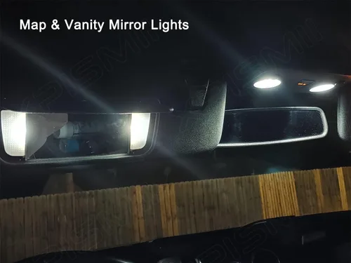 Miniatura 5 de Xpismii Paquete de 8 luces LED blancas para interiores de 6000 K, compatible con Ford Mustang 2015, 2016, 2017, 2018, 2019, 2020, 2021, con diagrama