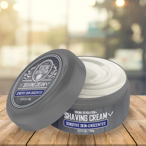 Miniatura 3 de Crema de afeitar de lujo para piel sensible - Sin fragancia - Jabón de afeitar suave, liso y sedoso - Abundante espuma para el afeitado más suave
