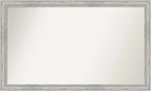 Miniatura 105 de Amanti Art Espejo de baño plateado para sobre fregadero, 23 x 23 pulgadas, espejo cuadrado plateado en ángulo, marco de madera moderno medio, se