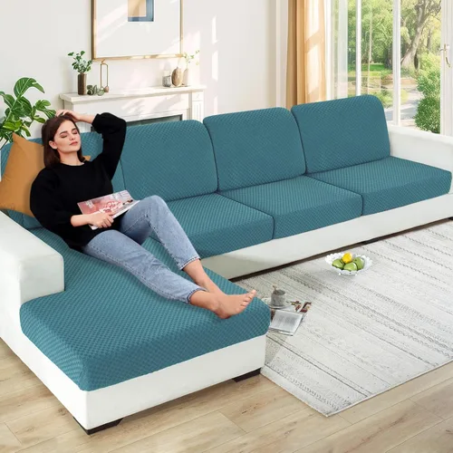 Miniatura 16 de YEMYHOM 【Liquidación】 Fundas Elásticas para Cojines de 1 Pieza, Fundas de Cojín de Asiento para Sofá y Silla, Funda Suave de Sofá de Repuesto