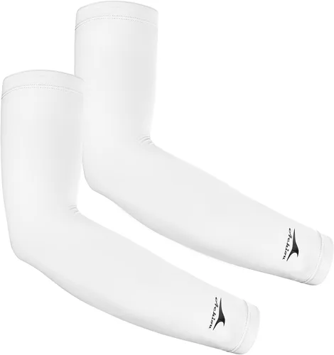 Miniatura 10 de Achiou Mangas de Brazo de Seda de Hielo Refrigerante, Mangas de Protección Solar UV de Verano, de Compresión UPF 50+ para Mujeres, Voleibol