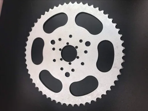 Piñón multifuncional de 56 dientes para cadena 415/415h -2 tiempos motor motor de gas bicicleta motorizada a gas plata-56t