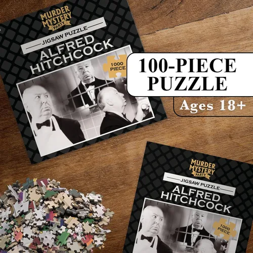 Miniatura 2 de Rompecabezas de misterio clásico - Alfred Hitchcock, negro